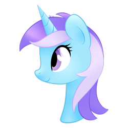 Size: 1280x1280 | Tagged: safe, artist:orcakisses, part of a set, diamond mint, pony, unicorn, bust, portrait, profile, simple background, smiling, solo, transparent background