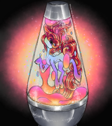 Size: 1600x1800 | Tagged: safe, artist:cross-the-swirl, oc, oc only, earth pony, goo pony, original species, female, lava lamp, mare, solo