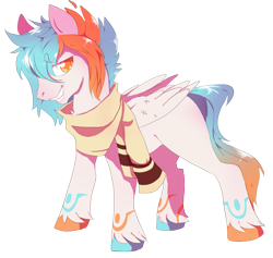 Size: 1035x983 | Tagged: safe, artist:sorasku, oc, oc only, pegasus, pony, clothes, cute, male, scarf, simple background, solo, stallion, transparent background