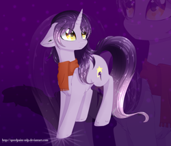 Size: 3000x2550 | Tagged: safe, artist:little-sketches, oc, oc only, pony, unicorn, art trade, clothes, female, mare, scarf, solo