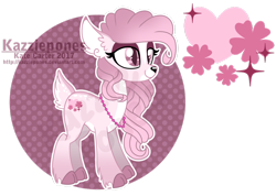 Size: 1024x731 | Tagged: safe, artist:kazziepones, oc, oc only, oc:floral heart, deer pony, original species, cloven hooves, female, reference sheet, simple background, solo, transparent background