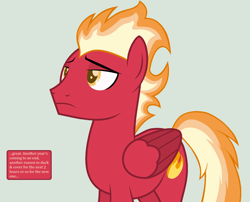 Size: 2032x1644 | Tagged: safe, artist:peregrinstaraptor, oc, oc only, oc:sunfyre, pegasus, pony, male, solo, stallion, unamused