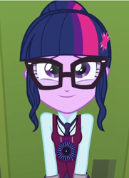 Size: 650x900 | Tagged: safe, screencap, sci-twi, twilight sparkle, equestria girls, friendship games, cropped, cute, magic capture device, smiling, solo, twiabetes