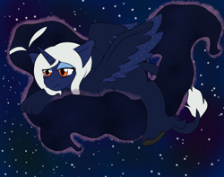 Size: 1948x1536 | Tagged: safe, artist:jolliapplegirl, tantabus, oc, oc only, oc:desert moon, alicorn, pony, sphinx, alicorn oc, interspecies offspring, next generation, night, offspring, parent:princess luna, parent:unnamed oc, parents:canon x oc, solo, sphinx oc