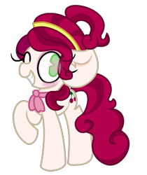 Size: 797x947 | Tagged: safe, artist:thefanficfanpony, cherry jubilee, earth pony, pony, cute, raised hoof, simple background, solo, transparent background