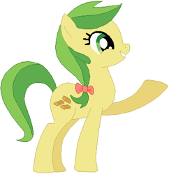 Size: 373x386 | Tagged: safe, artist:ra1nb0wk1tty, artist:selenaede, apple fritter, apple family member, simple background, solo, white background