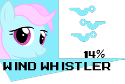 Size: 600x400 | Tagged: safe, artist:mega-poneo, wind whistler, g1, cutie mark, damage meter, g1 to g4, generation leap, simple background, solo, super smash bros., transparent background, video game