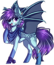 Size: 1233x1487 | Tagged: safe, artist:tenebristayga, oc, oc only, oc:treasure heights, bat pony, pony, female, mare, simple background, solo, transparent background