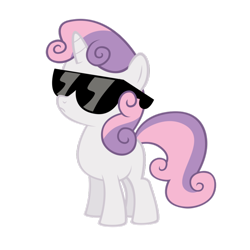 Size: 894x894 | Tagged: dead source, safe, artist:austiniousi, part of a set, sweetie belle, pony, simple background, solo, sunglasses, transparent background, vector