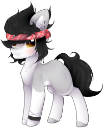 Size: 1024x1245 | Tagged: safe, artist:mauuwde, oc, oc only, oc:bridy, earth pony, pony, bandana, male, simple background, solo, stallion, transparent background