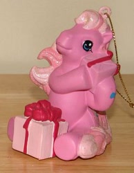 Size: 310x399 | Tagged: safe, pinkie pie (g3), g3, christmas, irl, merchandise, ornament, photo, present, solo