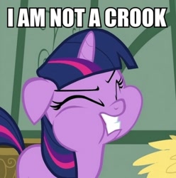 Size: 496x500 | Tagged: safe, edit, edited screencap, screencap, twilight sparkle, filly, filly twilight sparkle, image macro, meme, richard nixon