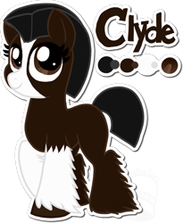 Size: 573x700 | Tagged: safe, artist:tambelon, oc, oc only, oc:clyde, pony, clydesdale, female, mare, ponysona, reference sheet, solo, unshorn fetlocks