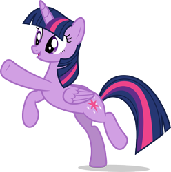 Size: 7000x7048 | Tagged: safe, artist:luckreza8, twilight sparkle, twilight sparkle (alicorn), alicorn, pony, absurd resolution, female, fresh princess of friendship, mare, raised hoof, simple background, smiling, solo, transparent background, vector