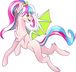 Size: 1913x1798 | Tagged: safe, artist:emily-826, oc, oc only, oc:matty, bat pony, pony, colored wings, female, mare, simple background, solo, transparent background