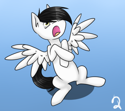 Size: 900x800 | Tagged: safe, artist:valenciaaa, oc, oc only, pegasus, pony, open mouth, solo, spread wings, wings