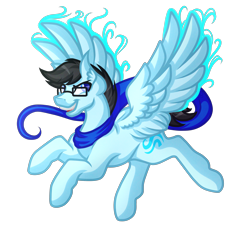 Size: 3426x3129 | Tagged: safe, artist:amazing-artsong, pegasus, pony, clothes, high res, homestuck, john egbert, male, ponified, scarf, simple background, solo, stallion, transparent background