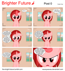 Size: 5452x6000 | Tagged: safe, artist:waveywaves, oc, oc only, oc:ruby rey, pony, comic:brighter future, absurd resolution, comic