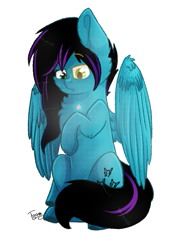 Size: 513x709 | Tagged: safe, artist:twinkepaint, oc, oc only, oc:despy, pegasus, pony, female, mare, simple background, sitting, solo, white background