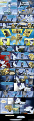 Size: 2460x8500 | Tagged: safe, artist:dangercloseart, fast clip, manerick, soarin', whiplash, oc, oc:kitty hawk, pony, comic:wings of fire, absurd resolution, comic, flying, weapon