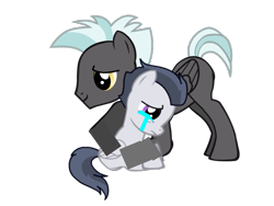 Size: 960x720 | Tagged: safe, artist:jawsandgumballfan24, rumble, thunderlane, pegasus, pony, pony creator, 1000 hours in ms paint, brotherly love, brothers, comforting, crying, hug, simple background, transparent background