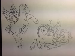 Size: 960x720 | Tagged: safe, artist:iluvchedda, starsong, pegasus, pony, g3, crossover, crossover shipping, hercules, shipping