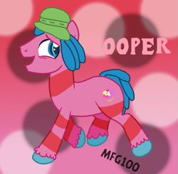 Size: 705x691 | Tagged: safe, artist:mixelfangirl100, oc, oc only, clothes, cooper, dreamworks trolls, hat, ponified, solo, trolls