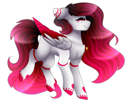 Size: 2000x1600 | Tagged: safe, artist:skimea, oc, oc only, oc:broken, pegasus, pony, eyes closed, female, mare, simple background, solo, transparent background