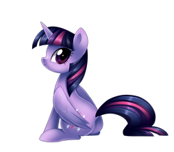 Size: 3446x3000 | Tagged: safe, artist:scarlet-spectrum, twilight sparkle, twilight sparkle (alicorn), alicorn, pony, cute, looking at you, simple background, sitting, smiling, solo, transparent background, twiabetes