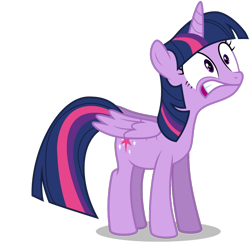 Size: 724x706 | Tagged: safe, artist:byteslice, twilight sparkle, twilight sparkle (alicorn), alicorn, pony, .svg available, do not want, female, gritted teeth, mare, shocked, simple background, solo, svg, transparent background, vector, wide eyes