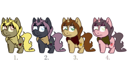 Size: 3000x1600 | Tagged: safe, artist:binkyt11, derpibooru exclusive, oc, oc only, oc:belladonna lamia, pony, unicorn, chibi, ear fluff, ear piercing, earring, female, firealpaca, jewelry, mare, palette swap, piercing, recolor, simple background, transparent background