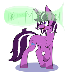 Size: 1668x1799 | Tagged: safe, artist:raeligath, oc, oc only, oc:rune stroke, pony, unicorn, art trade, female, mare, raised hoof, simple background, smiling, solo, transparent background