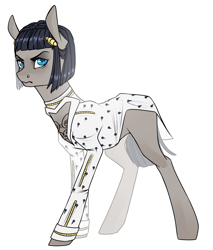 Size: 2026x2378 | Tagged: safe, artist:pellsya, bruno buccellati, jojo's bizarre adventure, ponified, solo, vento aureo