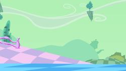 Size: 1920x1080 | Tagged: safe, artist:byteslice, .svg available, background, chaos, discorded landscape, floating island, green sky, no pony, scenery, svg, vector