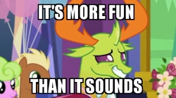 Size: 480x269 | Tagged: safe, edit, edited screencap, screencap, thorax, changedling, celestial advice, background pony, caption, cropped, cute, king thorax, male, more fun than it sounds, thorabetes