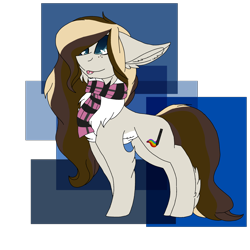 Size: 2560x2560 | Tagged: safe, artist:brokensilence, oc, oc only, oc:misty serenity, pony, clothes, confident, mlem, ponified, ponysona, scarf, solo, tongue out