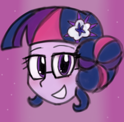 Size: 626x615 | Tagged: safe, artist:rozzertrask, sci-twi, twilight sparkle, equestria girls, smiling, solo