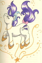 Size: 384x576 | Tagged: safe, artist:skypinpony, glory, g1, lined paper, solo, traditional art