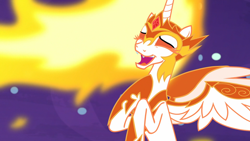 Size: 1920x1080 | Tagged: safe, screencap, daybreaker, pony, a royal problem, laughing, mane of fire, solo