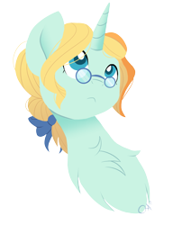 Size: 1485x1932 | Tagged: safe, artist:cha-squared, oc, oc only, oc:valiant, pony, unicorn, female, glasses, mare, simple background, solo, transparent background