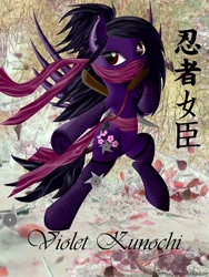 Size: 720x960 | Tagged: safe, artist:eternal-pony, oc, oc only, pegasus, pony, kunoichi, ninja, shuriken, solo