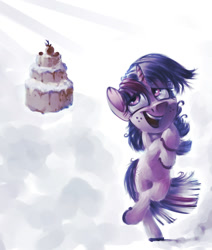 Size: 916x1080 | Tagged: safe, artist:v747, twilight sparkle, cake, food, solo