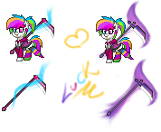 Size: 178x146 | Tagged: safe, artist:banned, artist:lvck, oc, oc only, pony, magic weapon, pony town, project, solo, town, weapon