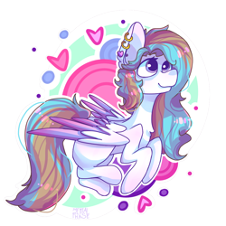 Size: 1000x1000 | Tagged: safe, artist:mentalphase, oc, oc only, oc:azure, pegasus, pony, ear piercing, earring, female, jewelry, mare, piercing, solo