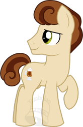 Size: 461x700 | Tagged: safe, artist:tambelon, oc, oc only, oc:spiced cider, earth pony, pony, male, solo, stallion, watermark