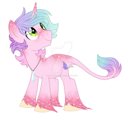 Size: 1024x949 | Tagged: safe, artist:azure-art-wave, oc, oc only, oc:dustin, classical unicorn, pony, unicorn, cloven hooves, leonine tail, male, simple background, solo, stallion, transparent background, unshorn fetlocks, watermark