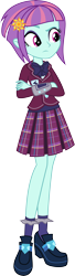 Size: 3000x11050 | Tagged: safe, artist:aqua-pony, sunny flare, equestria girls, absurd resolution, clothes, crossed arms, crystal prep academy, crystal prep academy uniform, crystal prep shadowbolts, female, high heels, pleated skirt, school uniform, shoes, simple background, skirt, socks, solo, transparent background