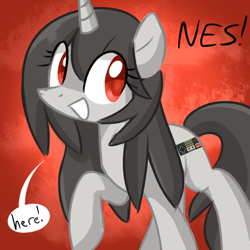 Size: 700x700 | Tagged: dead source, safe, artist:marytheechidna, pony, console ponies, nintendo, nintendo entertainment system, ponified, solo