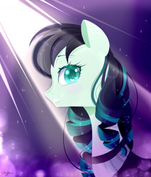 Size: 1378x1619 | Tagged: safe, artist:clefficia, coloratura, earth pony, pony, female, mare, rara, signature, solo, spotlight