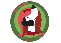 Size: 3508x2480 | Tagged: safe, artist:lordswinton, oc, oc only, oc:red star, pony, badge, bust, commission, flower, galleryofgoodwill, lineless, portrait, rose, simple background, solo, transparent background, vector